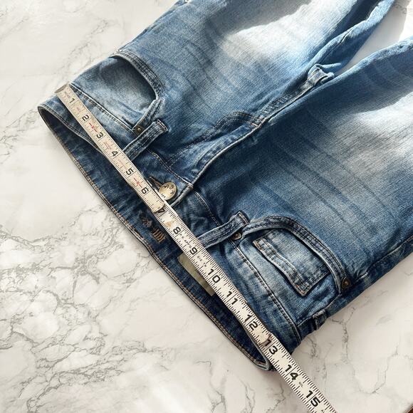 Kut from the Kloth Skinny Crochet Lace Floral Blue Jeans Women’s‎ Size 4 - Picture 10 of 12